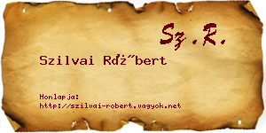 Szilvai Róbert névjegykártya
