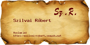 Szilvai Róbert névjegykártya